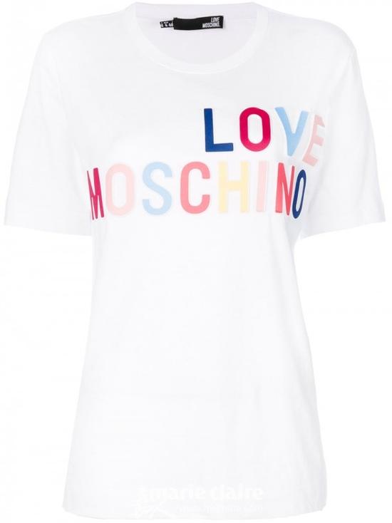 LOVE MOSCHINO logo印花T恤¥1,085 白底印花美T任你选 百搭基础款分分钟变女神【图】