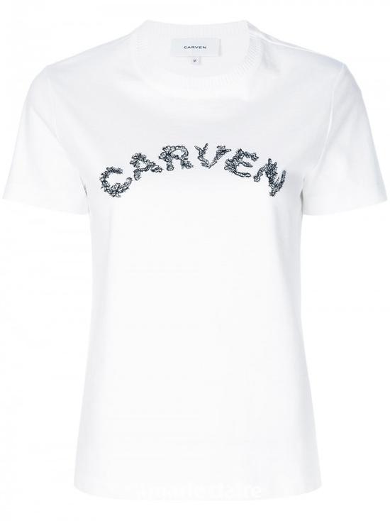 CARVEN logo 印花T恤