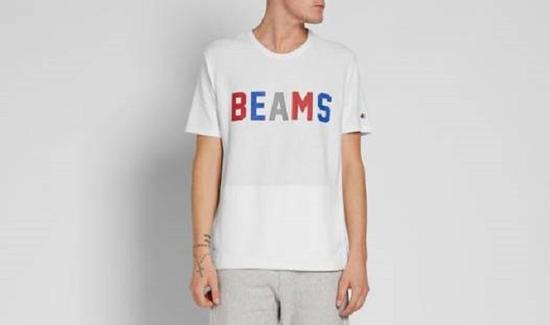 ● Champion x Beams 联名 logo T 恤