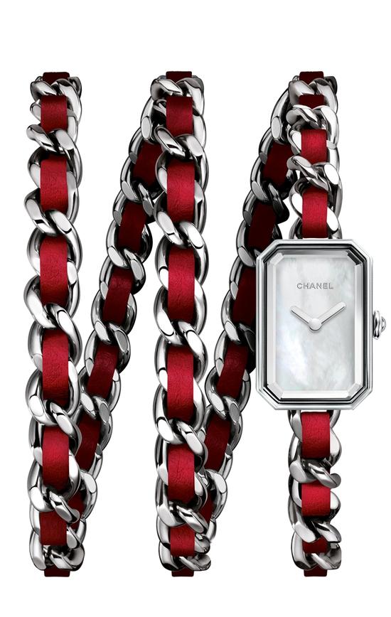 PREMIèRE ROCK红色表链腕表，限量发行1000只，售价：RMB 32，200。