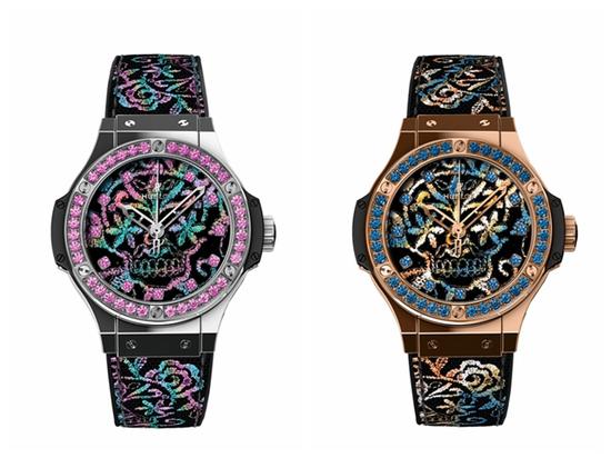 HUBLOT宇舶表Big Bang刺绣糖果骷髅腕表（41毫米），图片来源于HUBLOT。