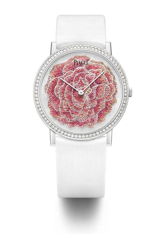 Piaget Altiplano 微点画刺绣腕表，图片来源Piaget。