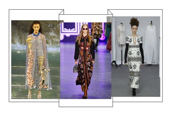 Fendi、Anna Sui、Chanel秀场图，图片来源于Pinterest。