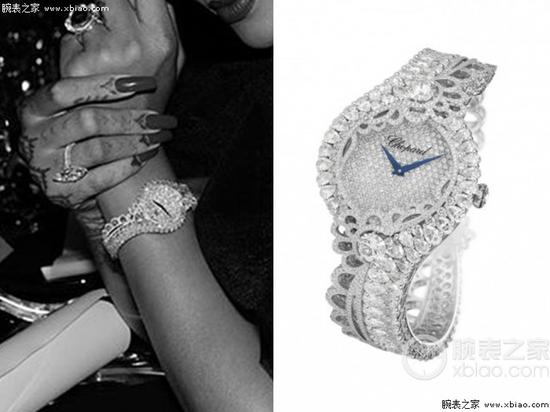 蕾哈娜戴RIHANNA LOVES CHOPARD钻石腕表