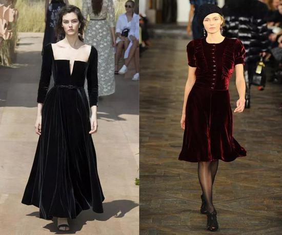 左:Dior 2018 右:Ralph Lauren RTW Fall 2013