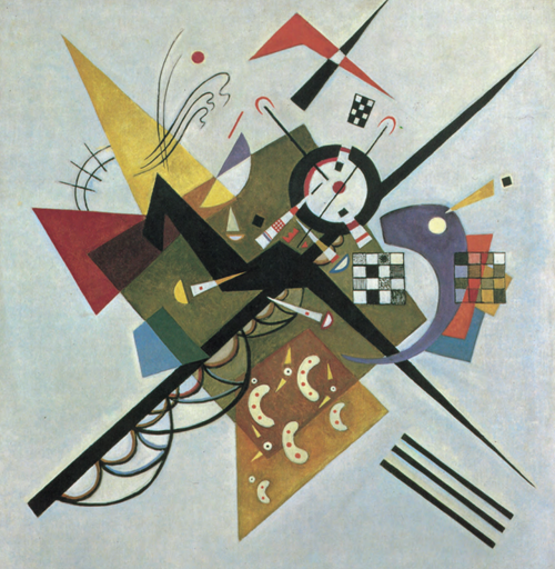 《白色之上II》,1923年,油画,105厘米×98厘米,巴黎:乔治·蓬皮杜中心