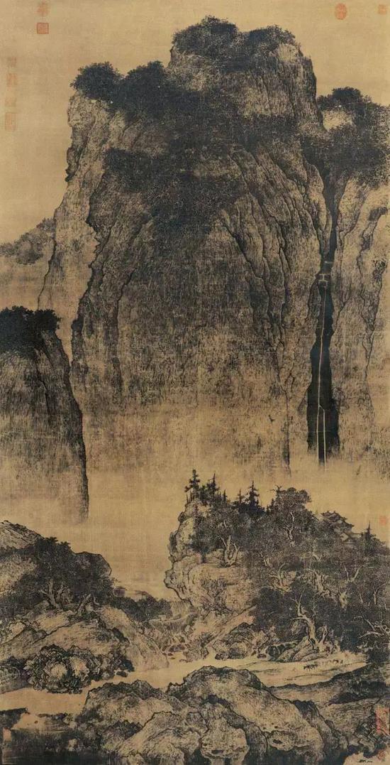 《溪山行旅图》 范宽 206.3 x 103.3 cm 台北故宫博物院藏