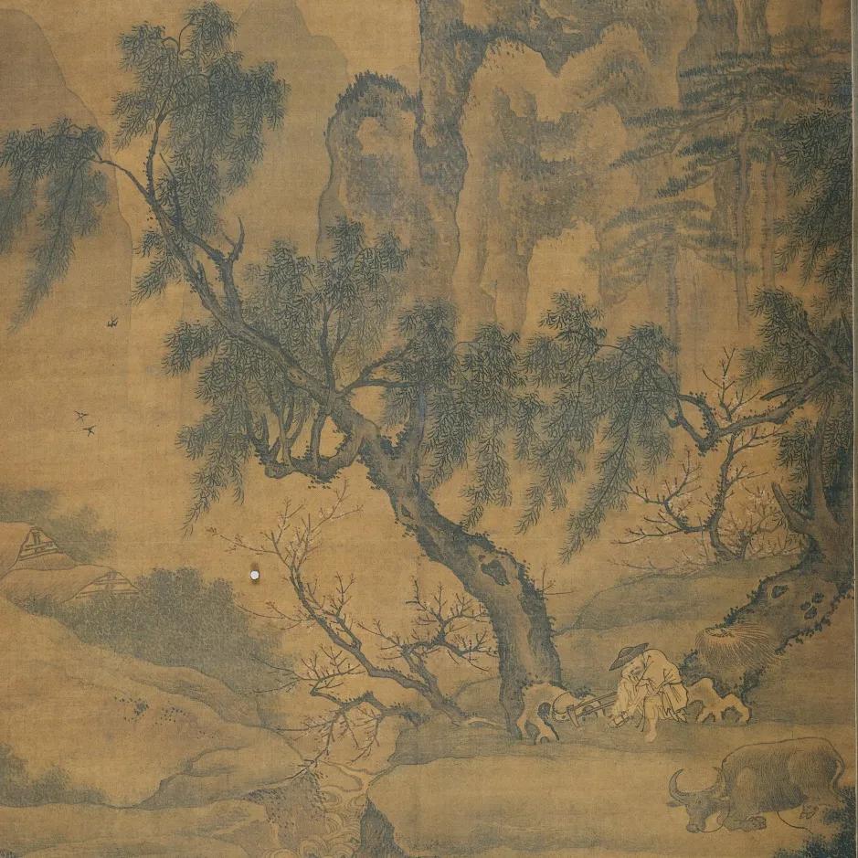 明 戴进 春耕图(局部)