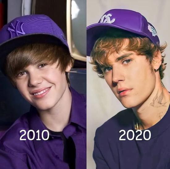 Justin Bieber对于紫色的喜爱十年如一日