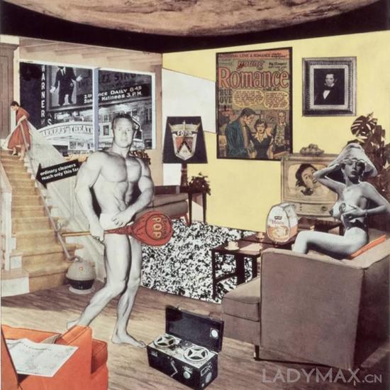 各种流行物件拼贴的 Richard Hamilton 作品