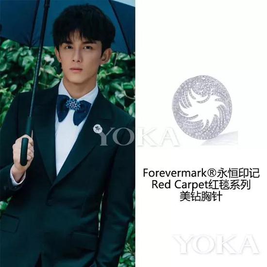 吴磊佩戴Forevermark®永恒印记胸针（艺人图片来源于吴磊工作室微博）