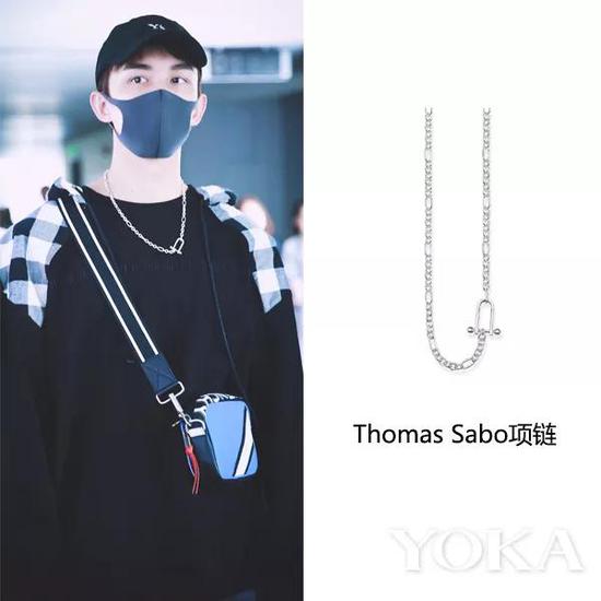 吴磊佩戴Thomas Sabo项链（艺人图片来源于吴磊粉丝微博）