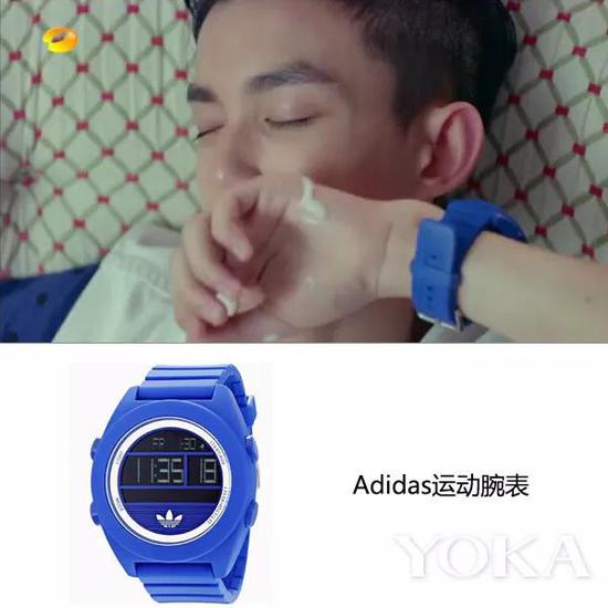 吴磊佩戴Adidas腕表（艺人图片来源于视频截图）