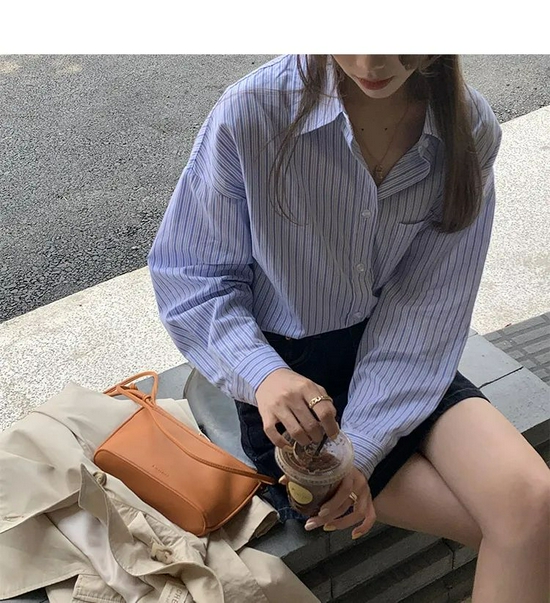 衬衫+半身裙=早秋万能穿搭!-幽兰花香 衬衫+半身裙=早秋万能穿搭!-幽兰花香