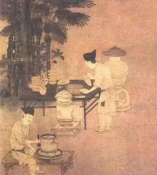 南宋 刘松年 《撵茶图》