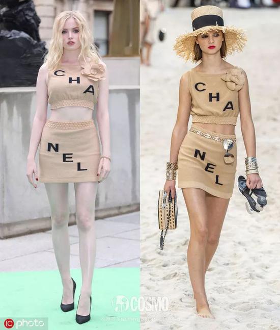 艾丽-巴姆博身着CHANEL 2019春夏系列