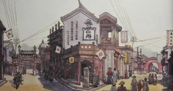 ▸ 杨占家《霸王别姬》明清街气氛图设计稿