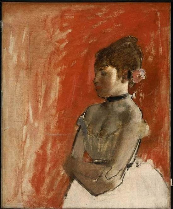 德加《双臂交叉的芭蕾舞者》Ballet Dancer with Arms Crossed, 约1872年