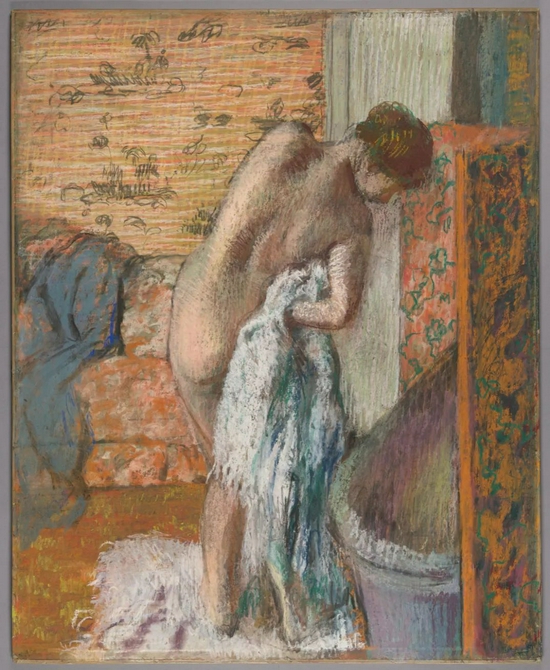 《出浴》,约1896年,埃德加·德加。The J。 Paul Getty Museum, 2017.75.1