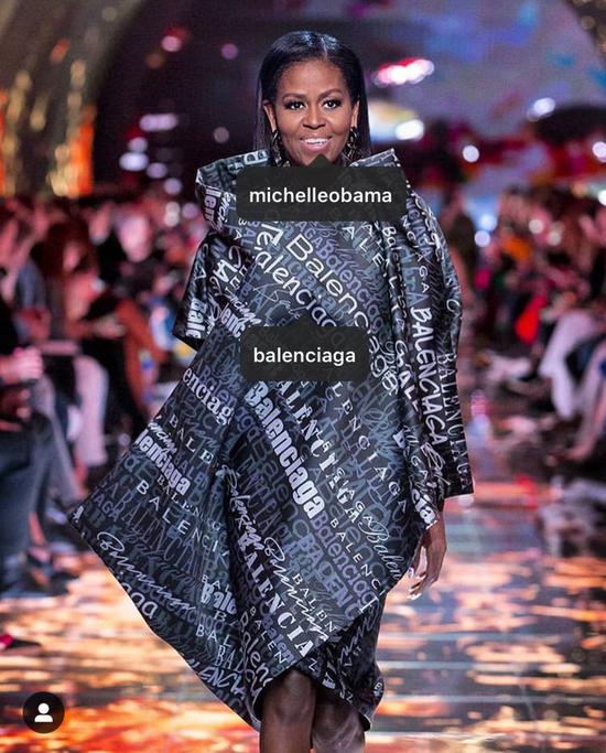 外国网友恶搞Michelle穿Balenciaga