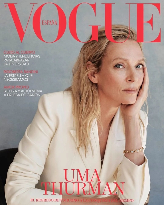 51岁Uma Thurman登西班牙版《VOGUE》封面！