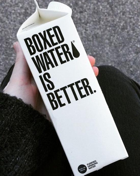Boxed Water的环保牛奶盒 图片源自pinterest