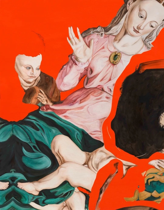  亚历桑德罗·吉安尼《被永恒的凝视触动》，布面油画，130 x 100 cm，2022