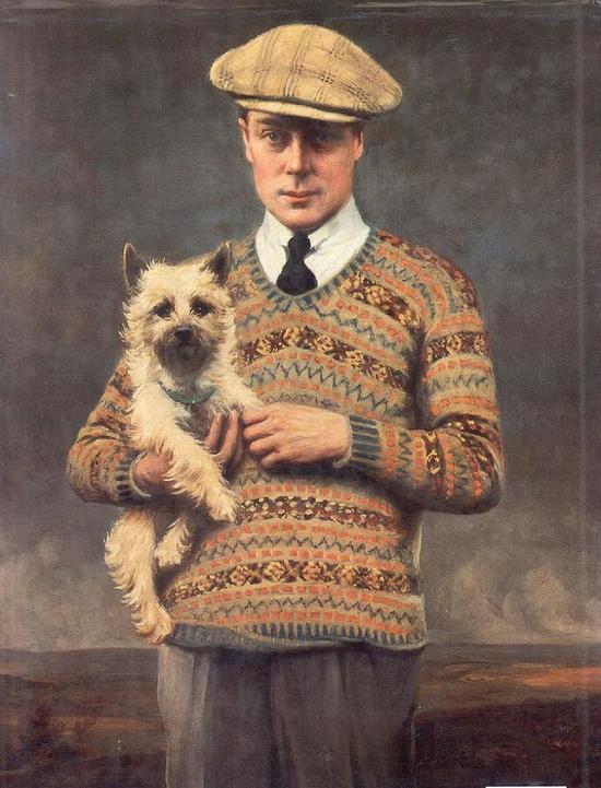 威尔士亲王爱德华八世身着费尔岛毛衣