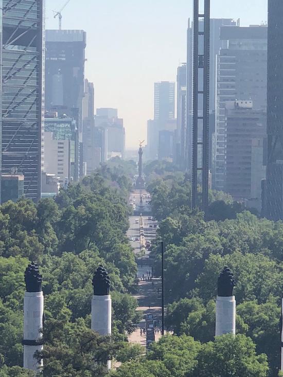 从查普尔特佩克城堡俯瞰改革大道