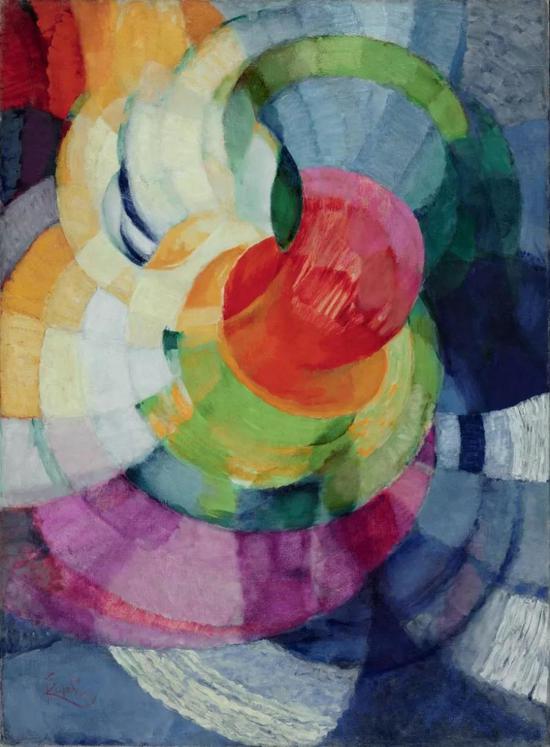 　　弗朗齐歇克·库普卡（František Kupka），《Disques de Newton》（1912）。图片：Philadelphia Museum of Art © ADAGP， Paris 2018