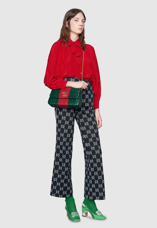 真絲泡泡袖襯衫 Gucci ¥10900