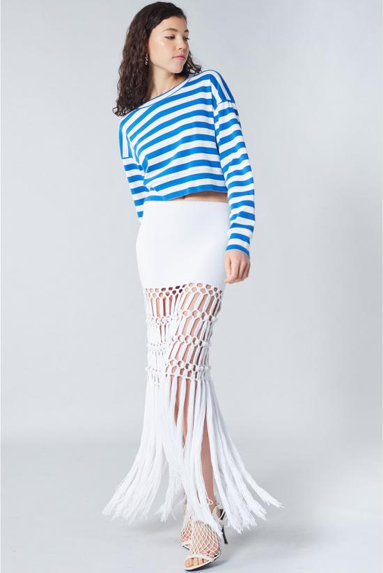 白色流苏半裙 So<em></em>nia Rykiel
