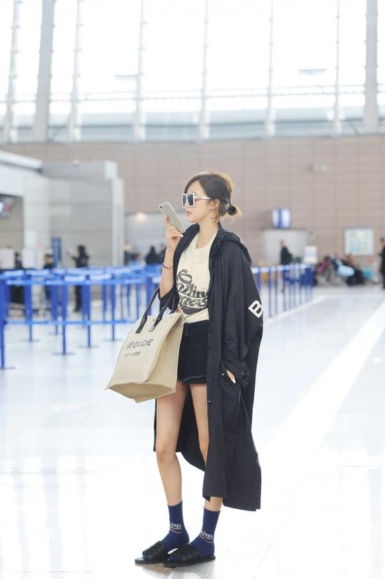 风衣搭短裤_韩雪短裤风衣(3)