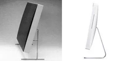 ▲博朗 LE1 扬声器与苹果 iMac