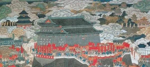 《北平解放》(局部)