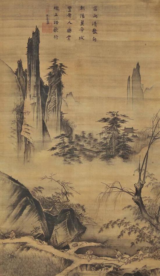 《踏歌图》 马远 191.8 x 104.5 cm 北京故宫博物馆藏