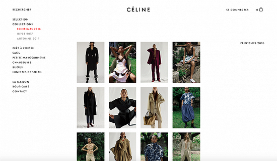 CELINE 2017年的电商网站