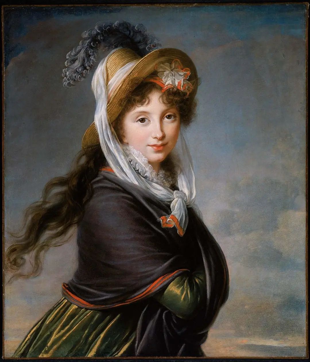 《年轻女子的肖像（可能是沃龙佐夫夫人）》，伊丽莎白·维吉·勒布伦，约1797年，布面油画