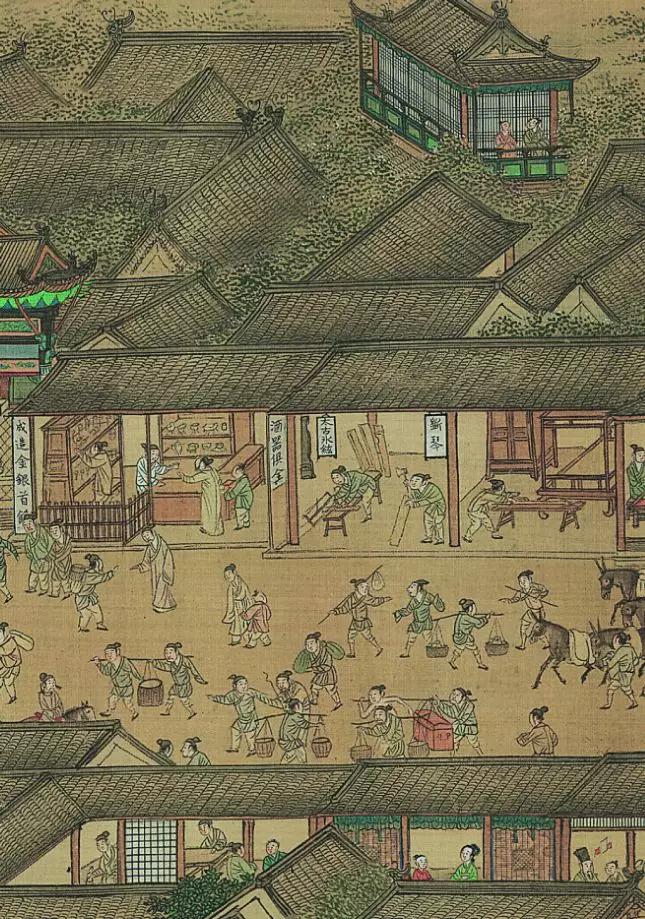(明) 仇英 清明上河图 (局部) 绢本设色
