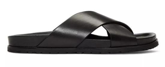 Saint LaurentBlack Cross Jimmy Slides $645