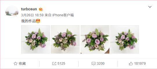 孙俪微博 图片来源自微博@ turbosun