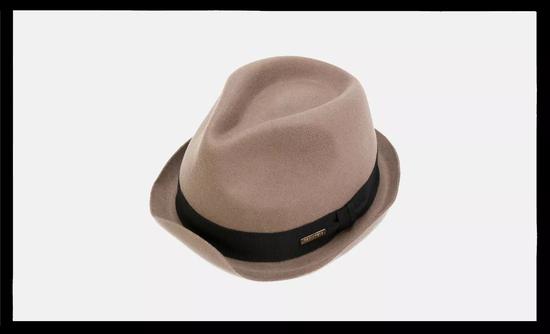 Borsalino 褐色窄帽檐帽¥1234