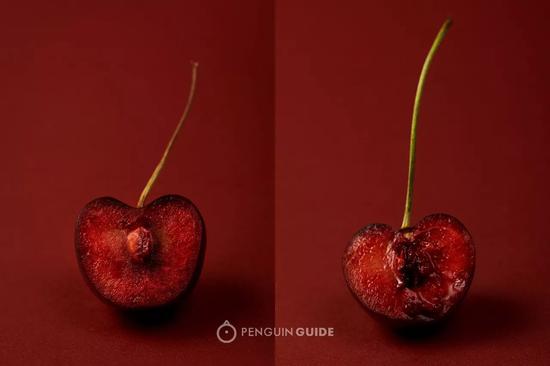 左:不新鲜 右:新鲜