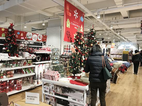 11月份，Nitori的卖场里就洋溢着圣诞的氛围