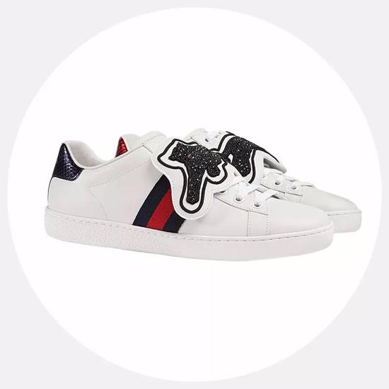 Gucci Ace Patch系列可替换贴饰球鞋 参考价格：9，000 RMB