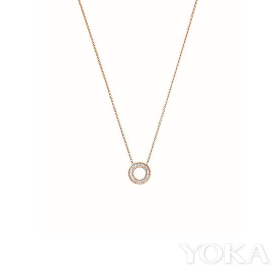 英皇珠宝 Sunray系列玫瑰金钻石吊坠,约¥ 15,509,图片来自英皇珠宝。