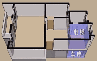 电梯在一楼时,
