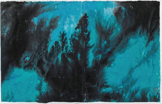 《大美自然系列-47》,88×55cm ,纸本彩墨,2020