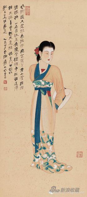 张大千仕女图