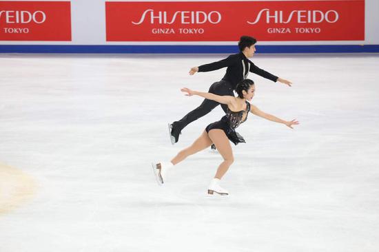 　2019资生堂中国杯世界花样滑冰大奖赛现场中国花滑名将隋文静/韩聪